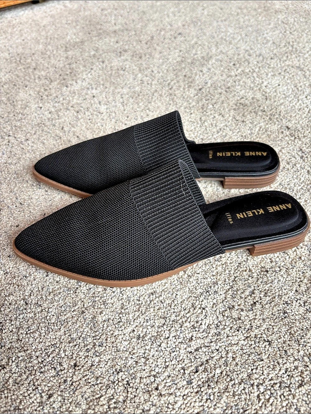Anne Klein Flex Black Mules US 7.5 NWOT